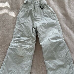 LL BEAN Girls Glacier Summit Waterproof Insulated Ski Snow Pants Silver Moon 18